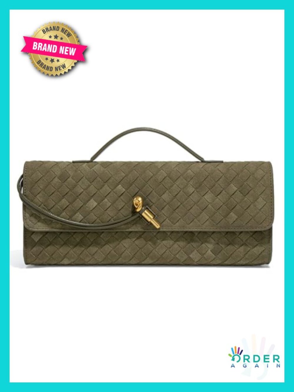 Woven PU Leather Evening Clutch Crossbody Shoulder Hobo Handbag